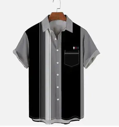 Vintage Casual Polyester Men's Shirt
