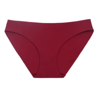 Maroon underwear on a white background