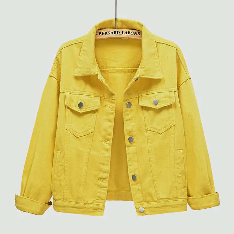 Women’s Spring Denim Jacket – Lightweight Cotton in 6 Colours