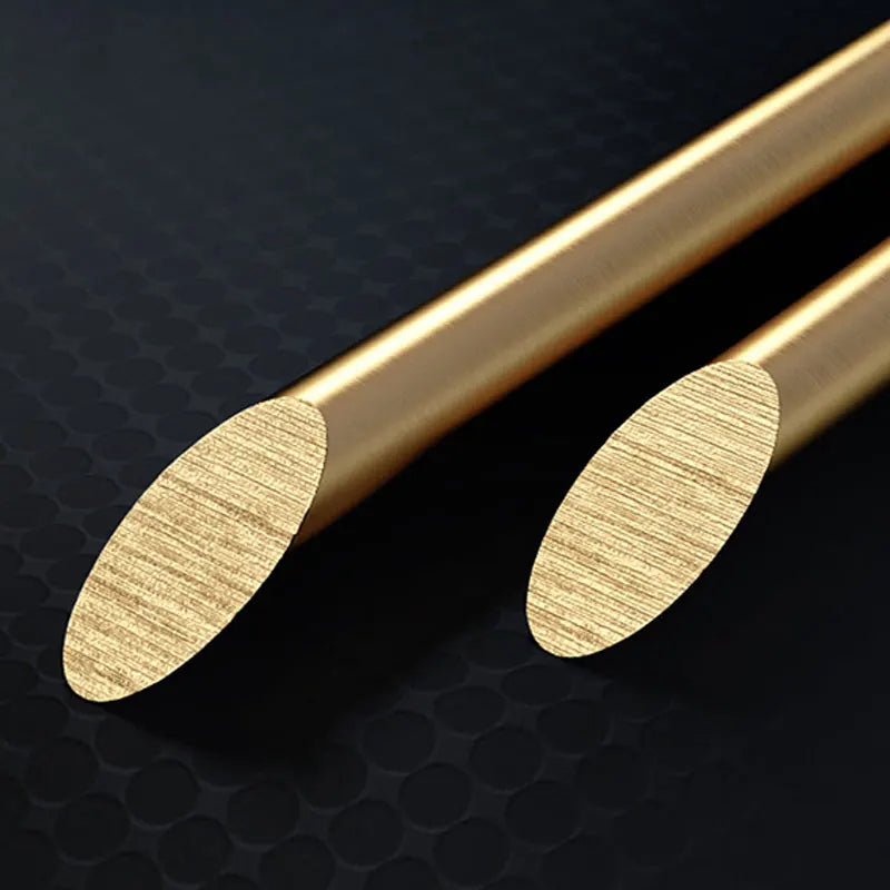 Nordic brass double LED wall lamp with two vertical acrylic light tubes mounted on a minimalist round base