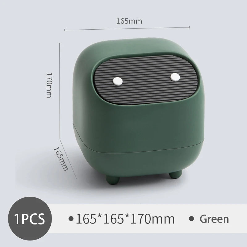 Green electronic device with dimensions on a light gray background
