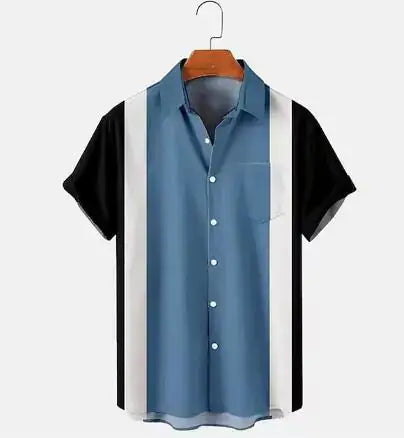 Vintage Casual Polyester Men's Shirt
