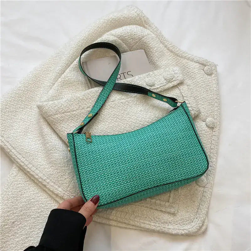 Vintage Solid Color Women's Underarm Bag