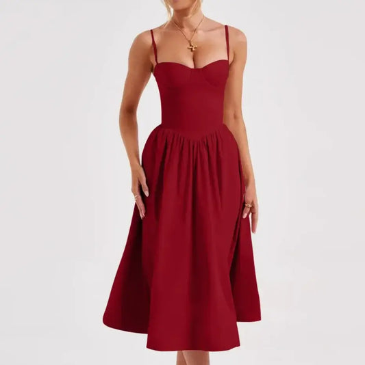 French Vintage Court Style Long Dress