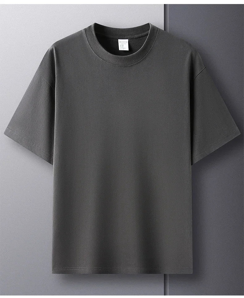 Gray t-shirt on a gradient gray background