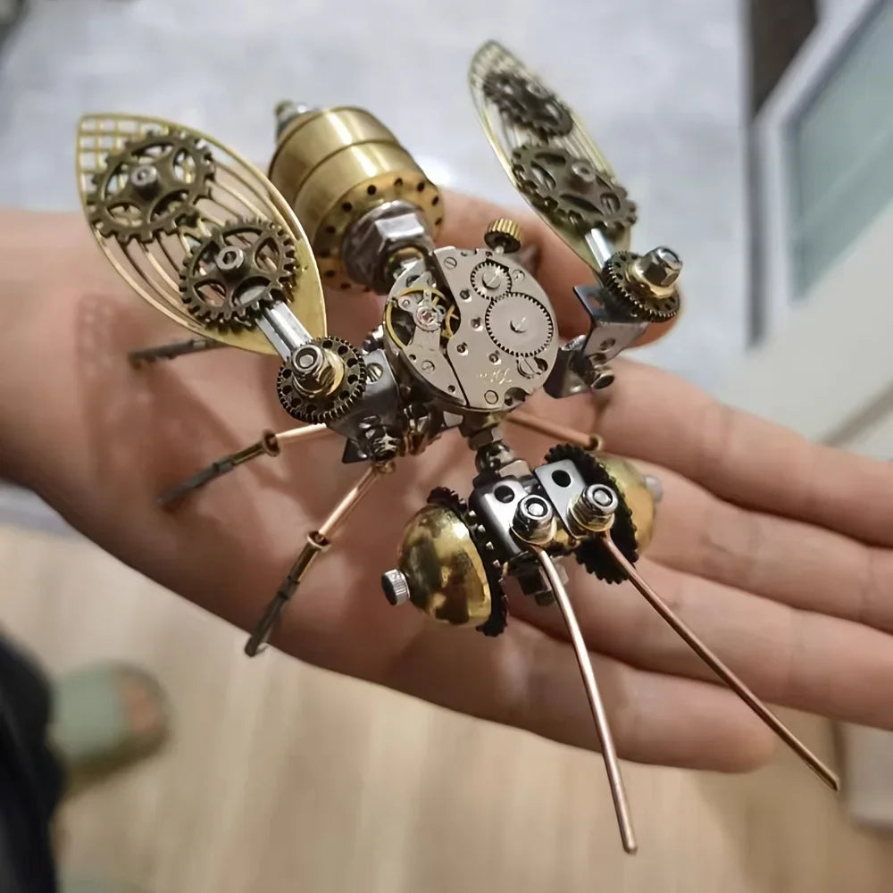 Steampunk-style decorative object held in a hand