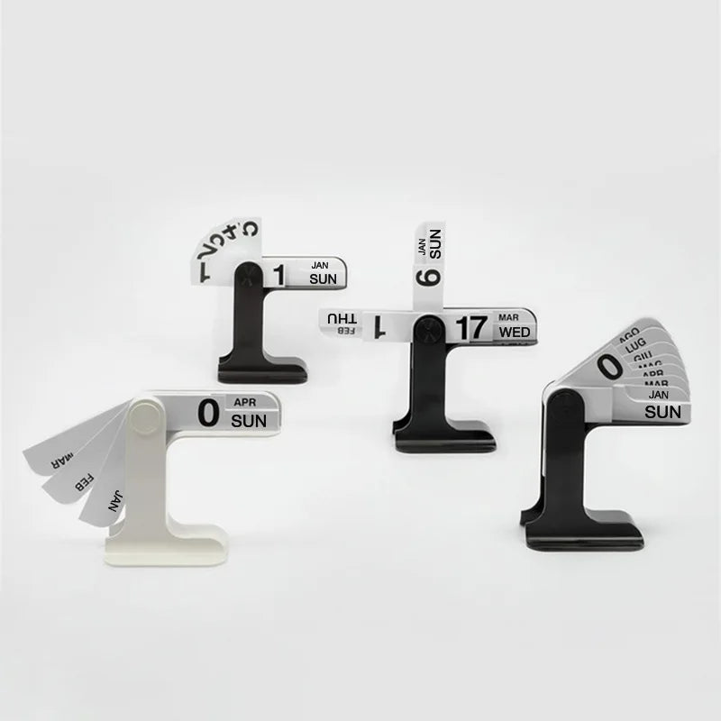 Set of four calendar date selectors on a white background