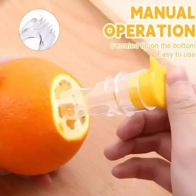 Portable Manual Fruit Squeezer with Built-In Filter