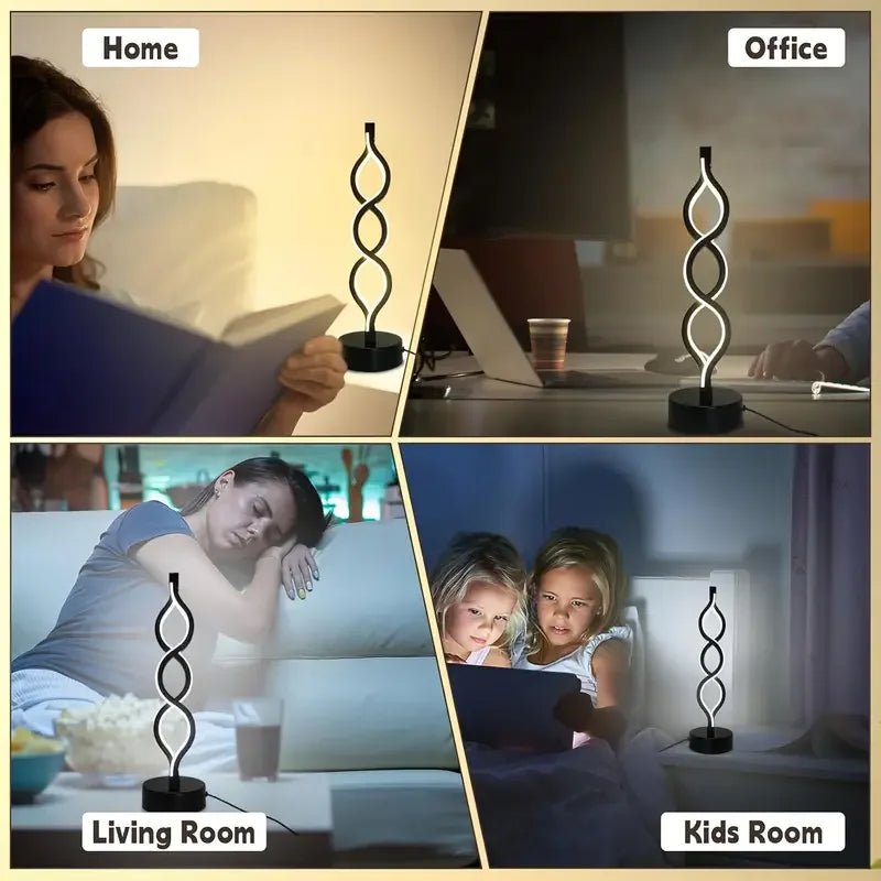 Table lamp used in various settings including home, office, living room, and kids' room.
