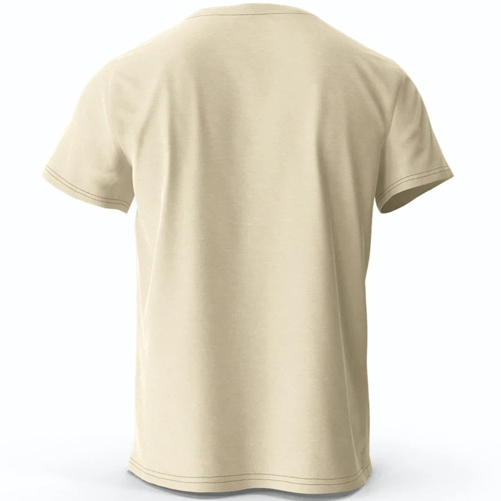 Beige t-shirt on a white background