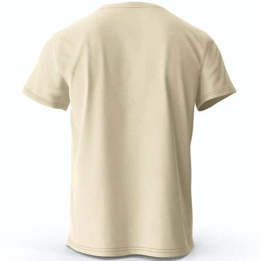 Beige t-shirt on a white background