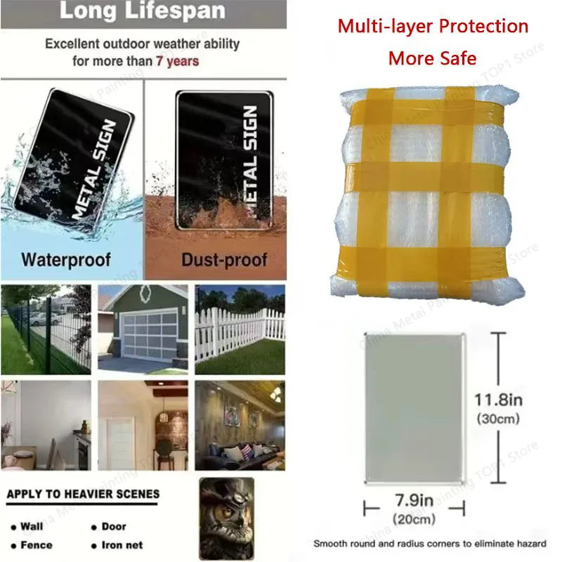 Rome Italy vintage metal wall sign featuring the Colosseum in retro travel poster style