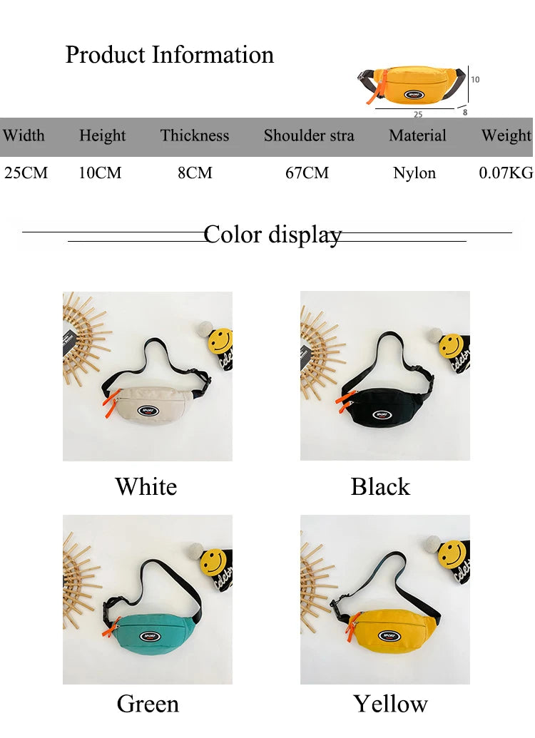 Kids & Adults Sport Bum Bag, Travel Crossbody Waist Bag