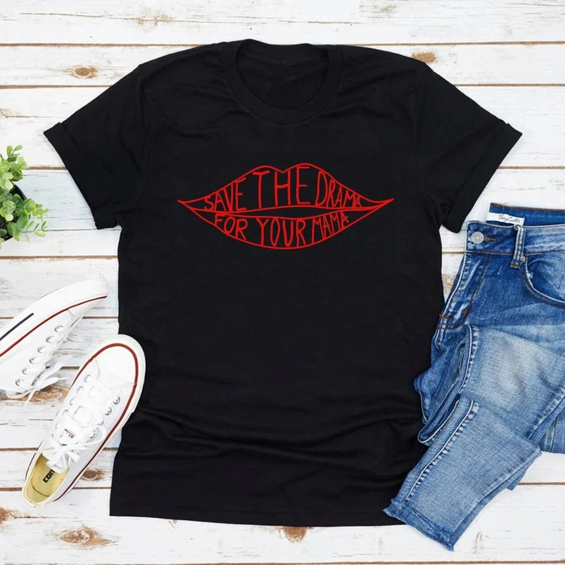Save The Drama For Your Mama Women’s Graphic T-Shirt – Casual Summer Tee