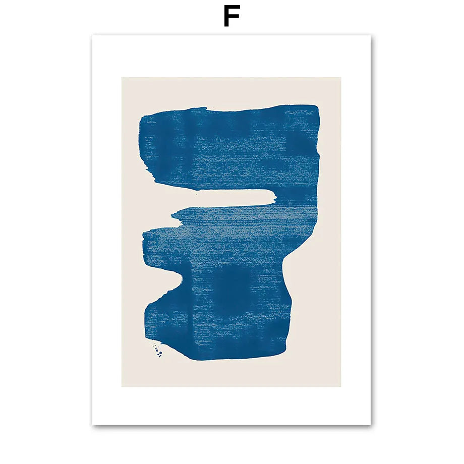 Modern abstract gallery wall art prints in mixed line and figure styles