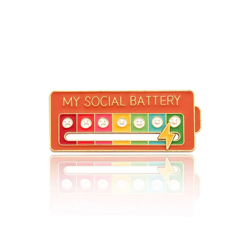 Colorful battery icon with 'My Social Battery' text on a white background