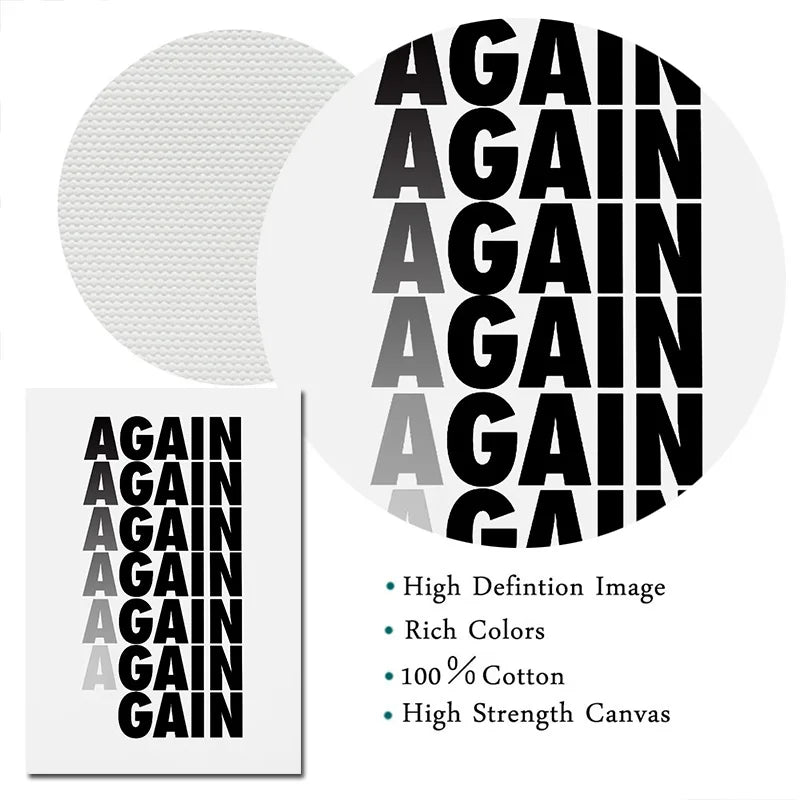 Modern Motivational Quote Posters – Think Outside the Box, Again, Discipline Canvas Prints