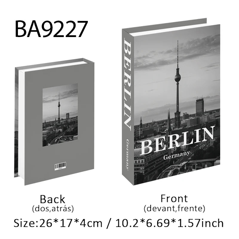 Storage Book with Berlin-themed cover and back view, showing the city's skyline.