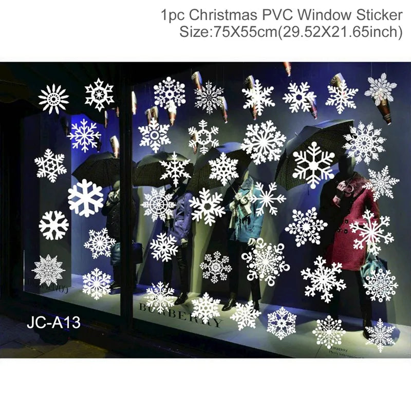 Christmas Window Stickers – Festive Santa, Snowman & Reindeer Designs (Multiple Styles)