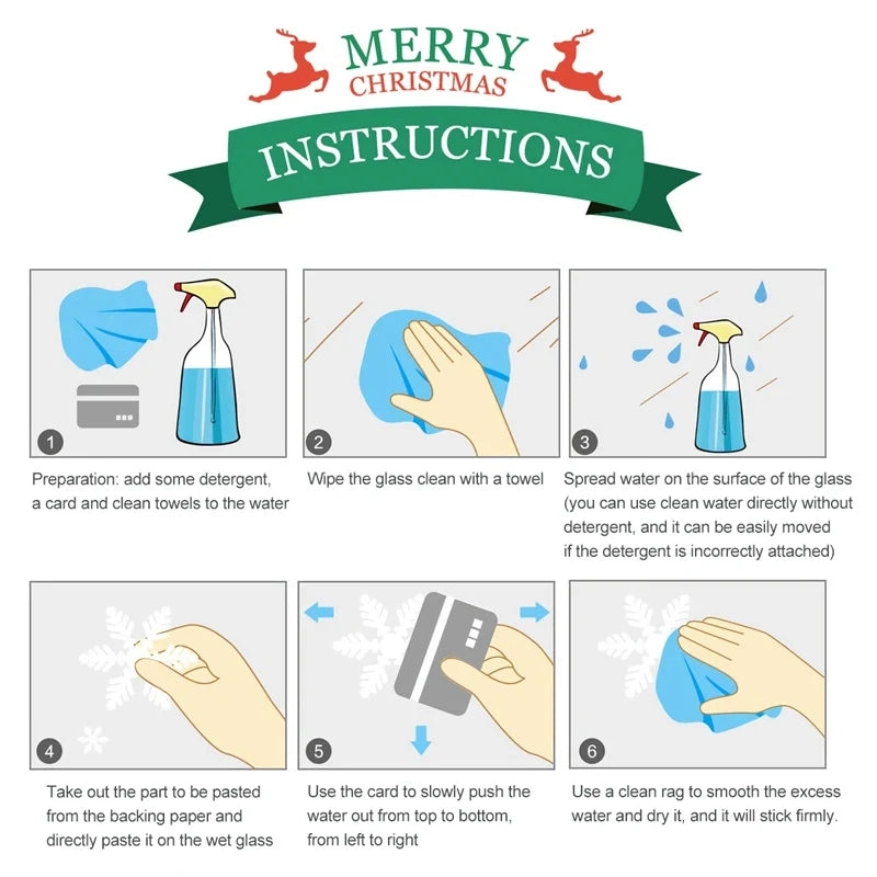 Christmas Window Stickers – Festive Santa, Snowman & Reindeer Designs (Multiple Styles)