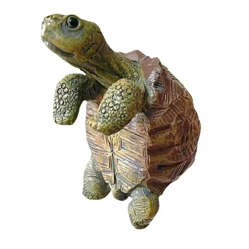 Tortoise figurine on a white background