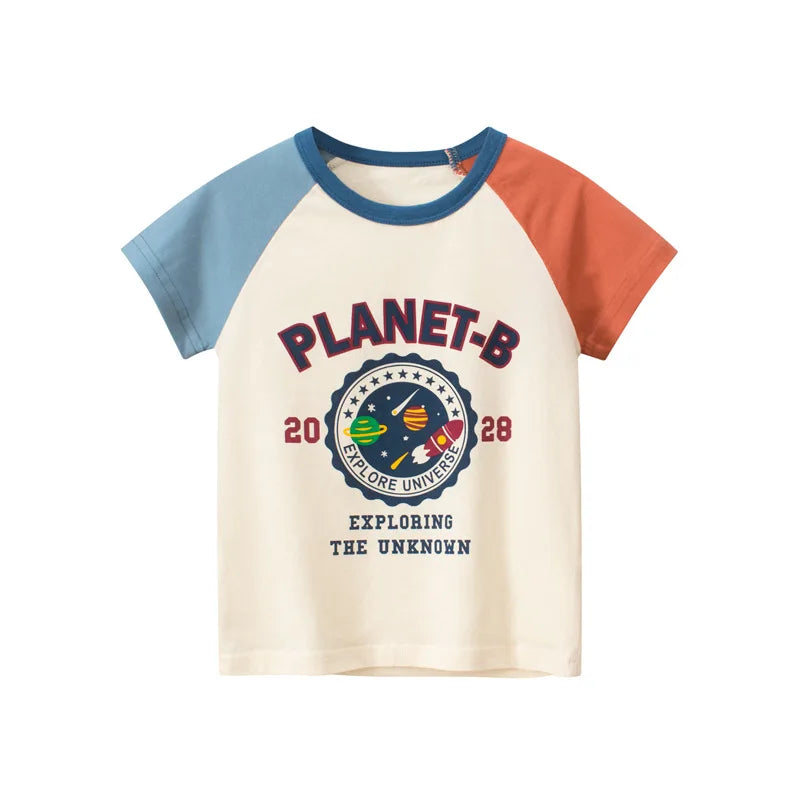Children's t-shirt with 'Planet-B' design on a white background