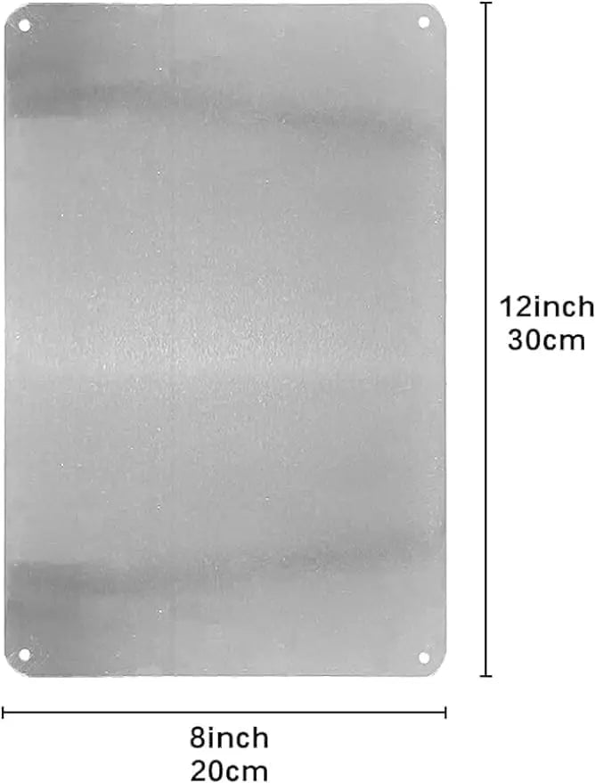 Vintage-style metal sign with humorous “Reading a Book” quote and simple line illustration.