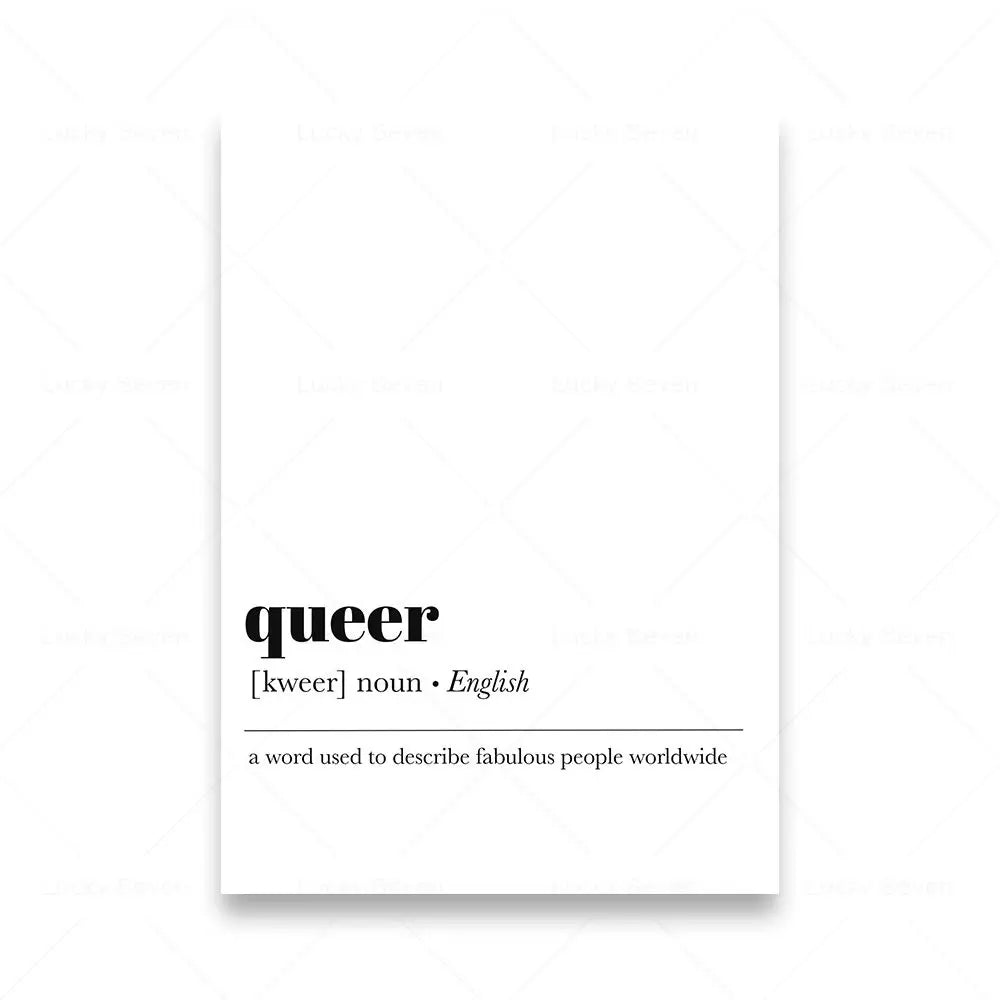 Definition of the word 'queer' on a white background
