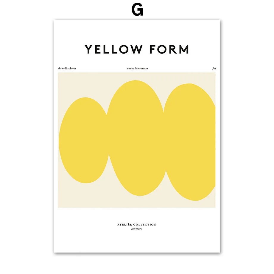 Modern abstract gallery wall art prints in mixed line and figure styles