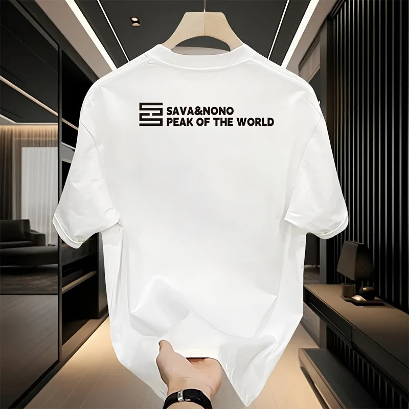 Men’s Heavyweight Cotton T-Shirt – Oversized Fit, Soft Breathable Short Sleeve Casual Top