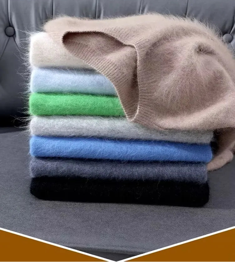 Stack of folded clothes on a gray surface with text overlay