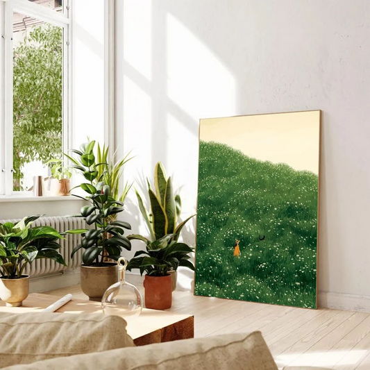 Scenery sticky wall poster self adhesive landscape art print