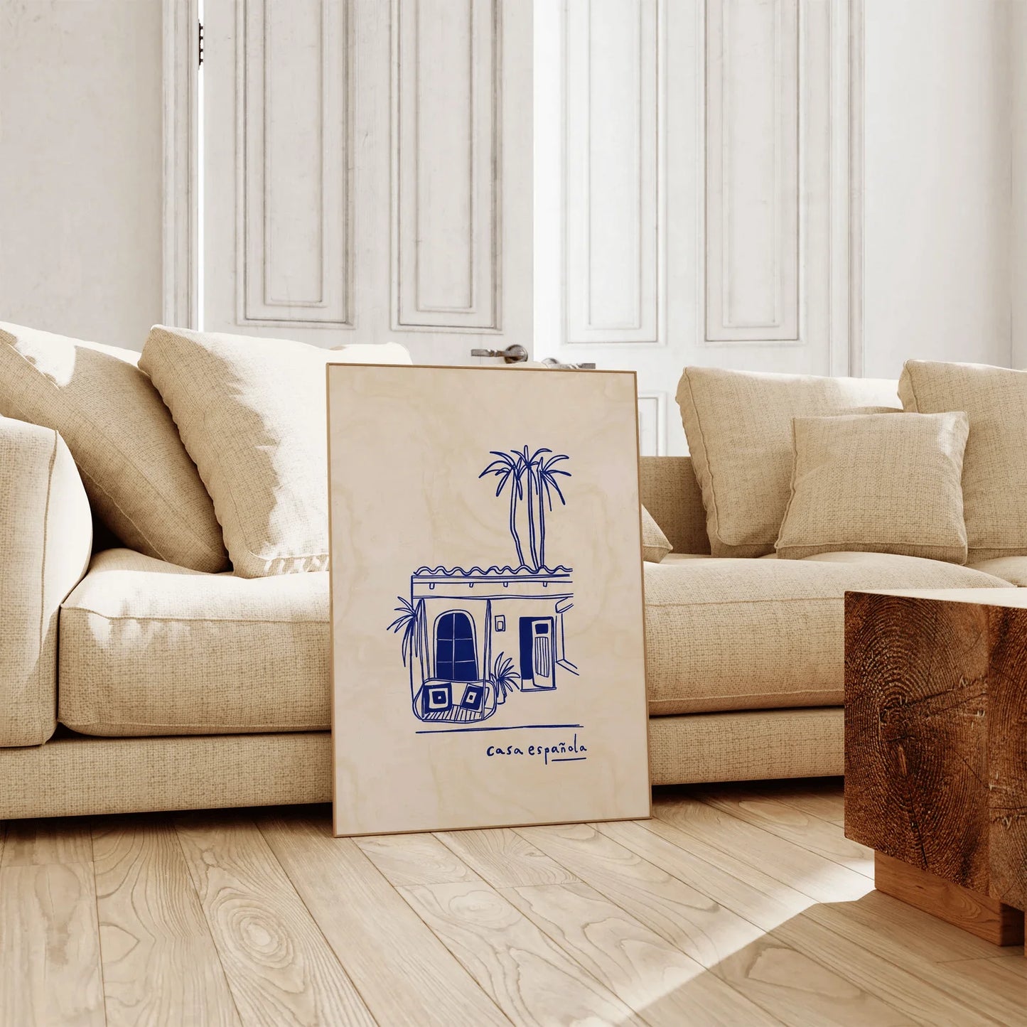 Casa Española Canvas Print – Spanish House Minimalist Wall Art