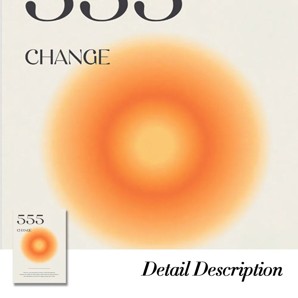 Product packaging with '555 Change' branding and an orange circular design on a white background.