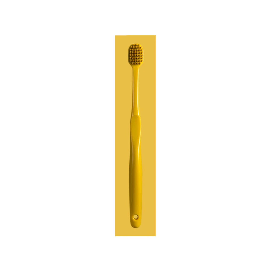 Volcanic charcoal soft toothbrush with ultra-fine bristles for eco friendly oral care