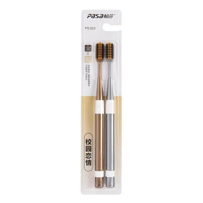 Volcanic charcoal soft toothbrush with ultra-fine bristles for eco friendly oral care
