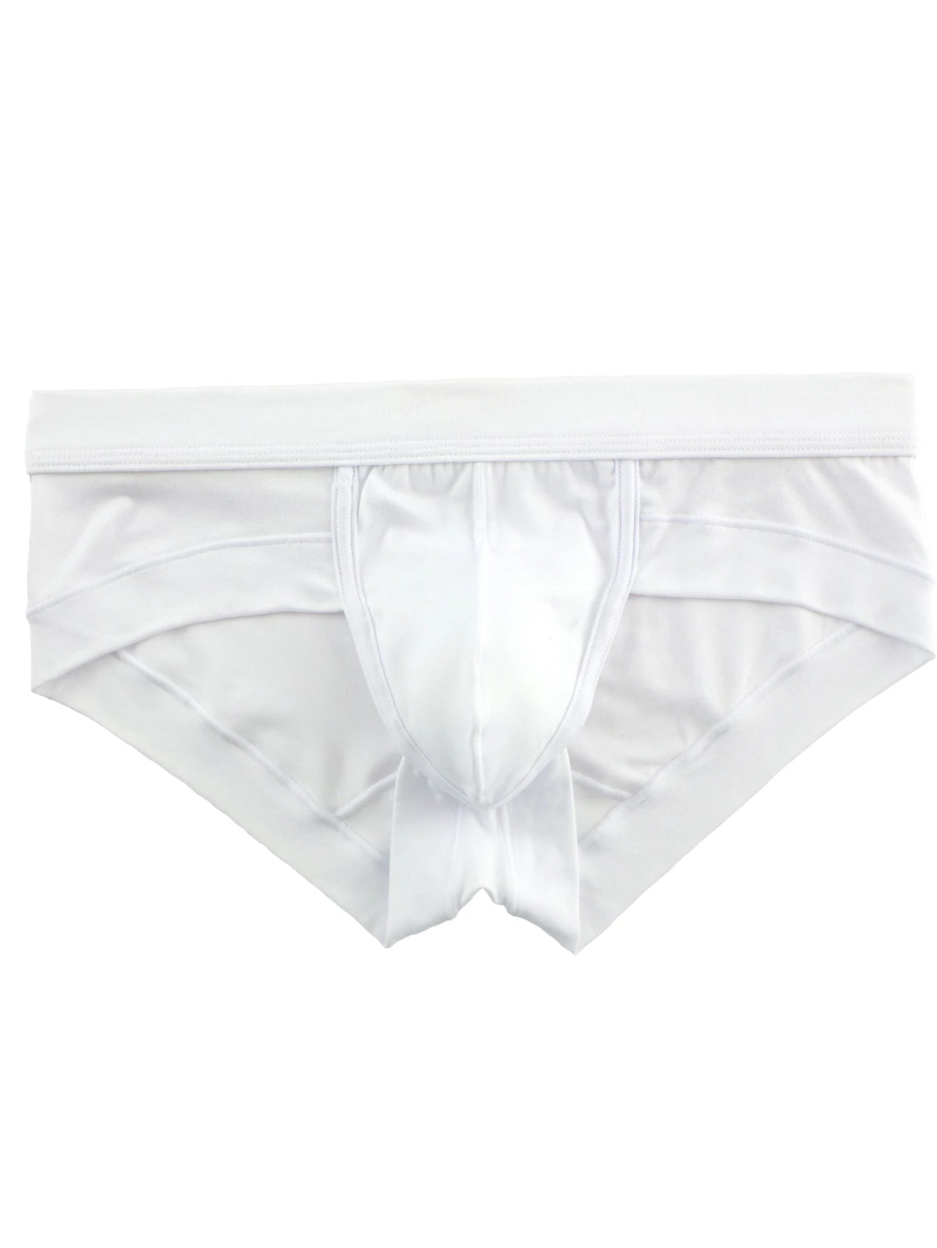 White men's underwear on a white background