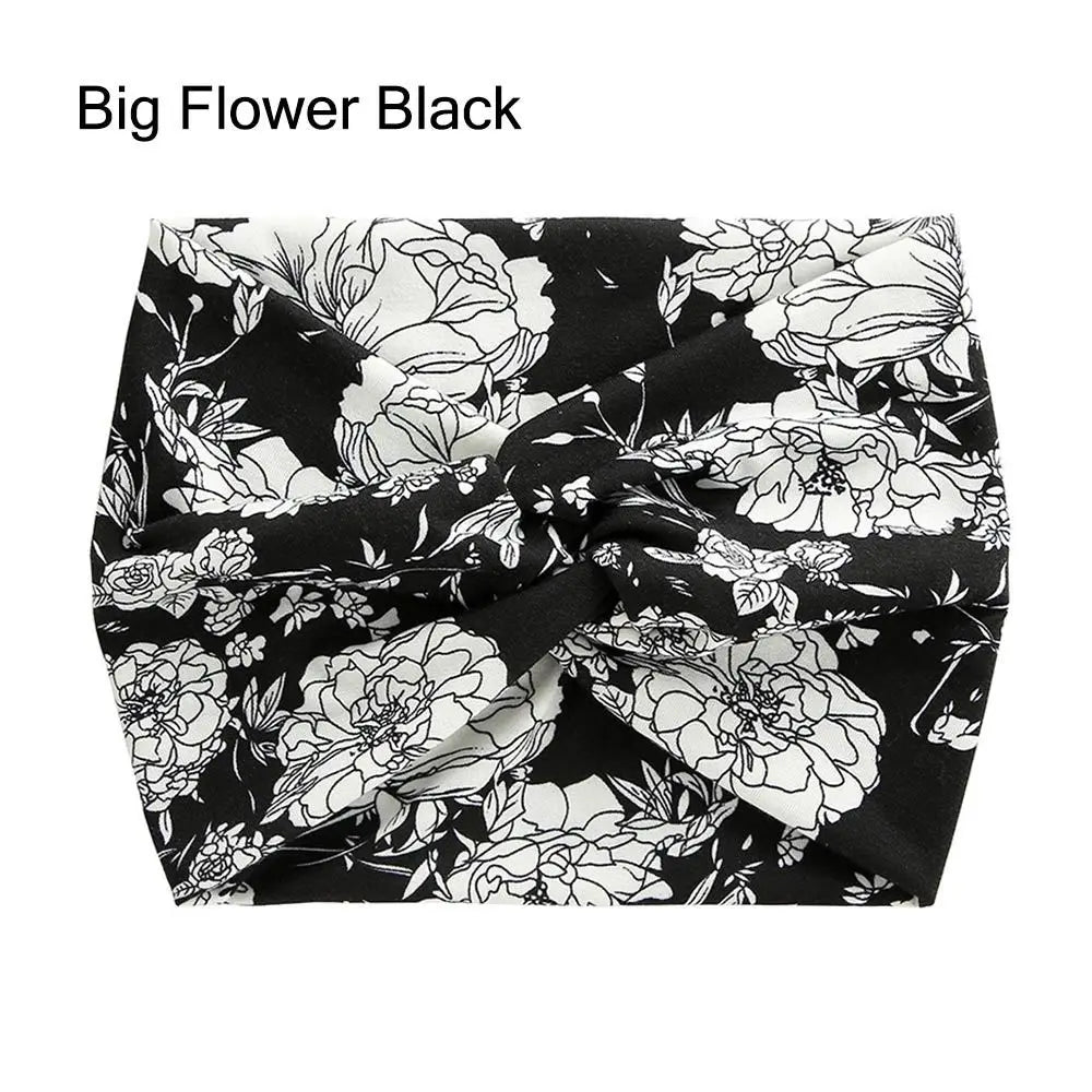 Black and white floral patterned product with 'Big Flower Black' text above.