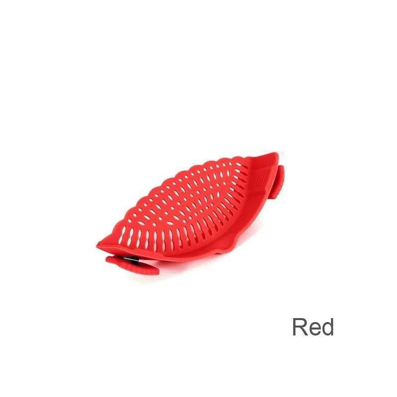 Silicone Clip-On Pot Strainer – Flexible Kitchen Colander Filter