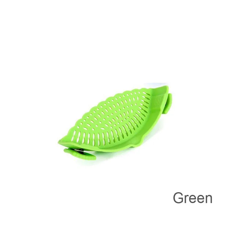 Silicone Clip-On Pot Strainer – Flexible Kitchen Colander Filter