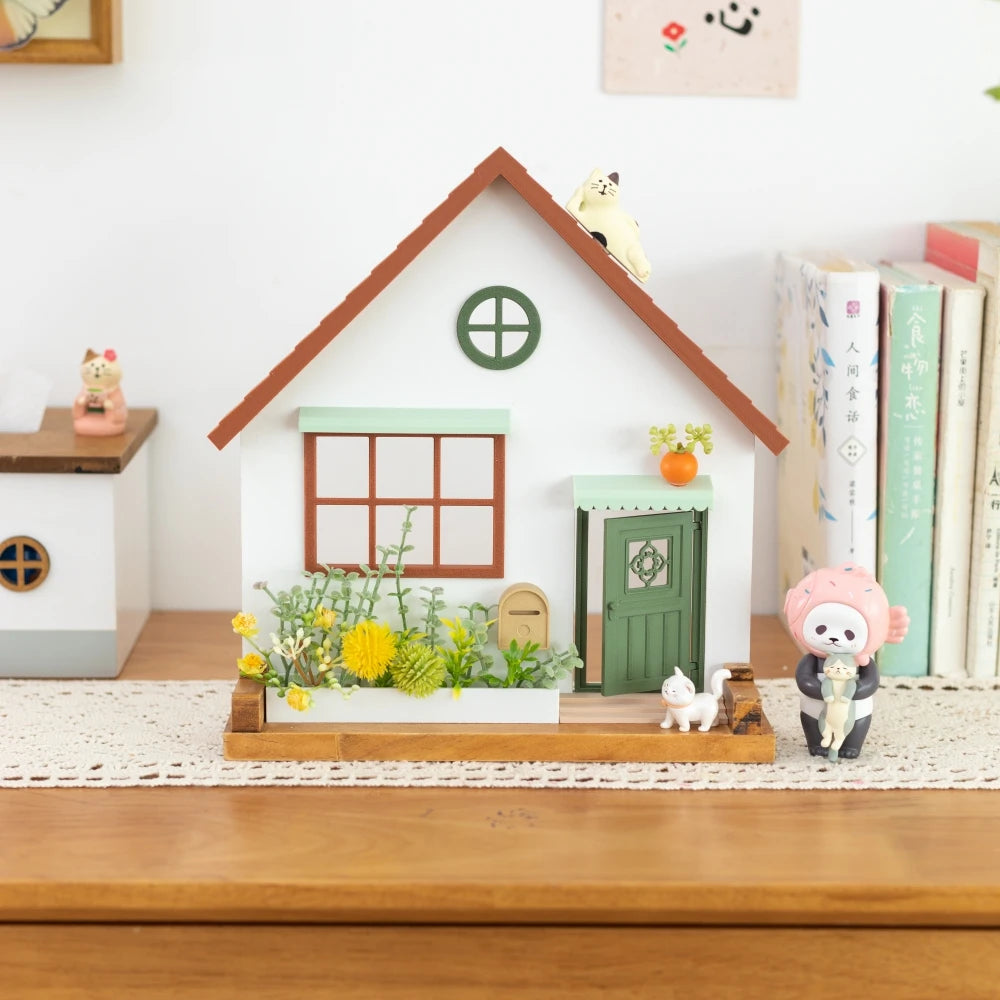 Cute Wooden House Key Hook Shelf – Decorative Wall Storage