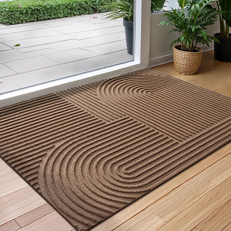 modern anti slip geometric doormat rubber backing DArtano entrance mat