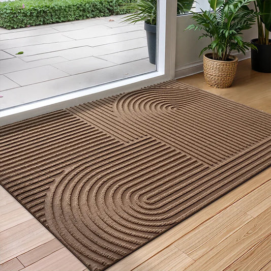 modern anti slip geometric doormat rubber backing DArtano entrance mat