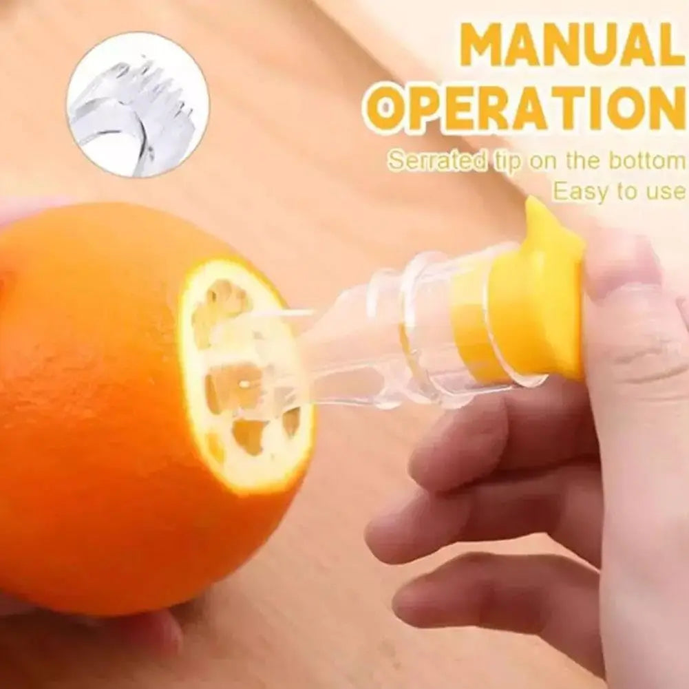 Portable Manual Fruit Squeezer with Built-In Filter