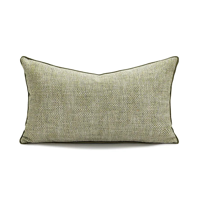 Textured rectangular pillow on a white background