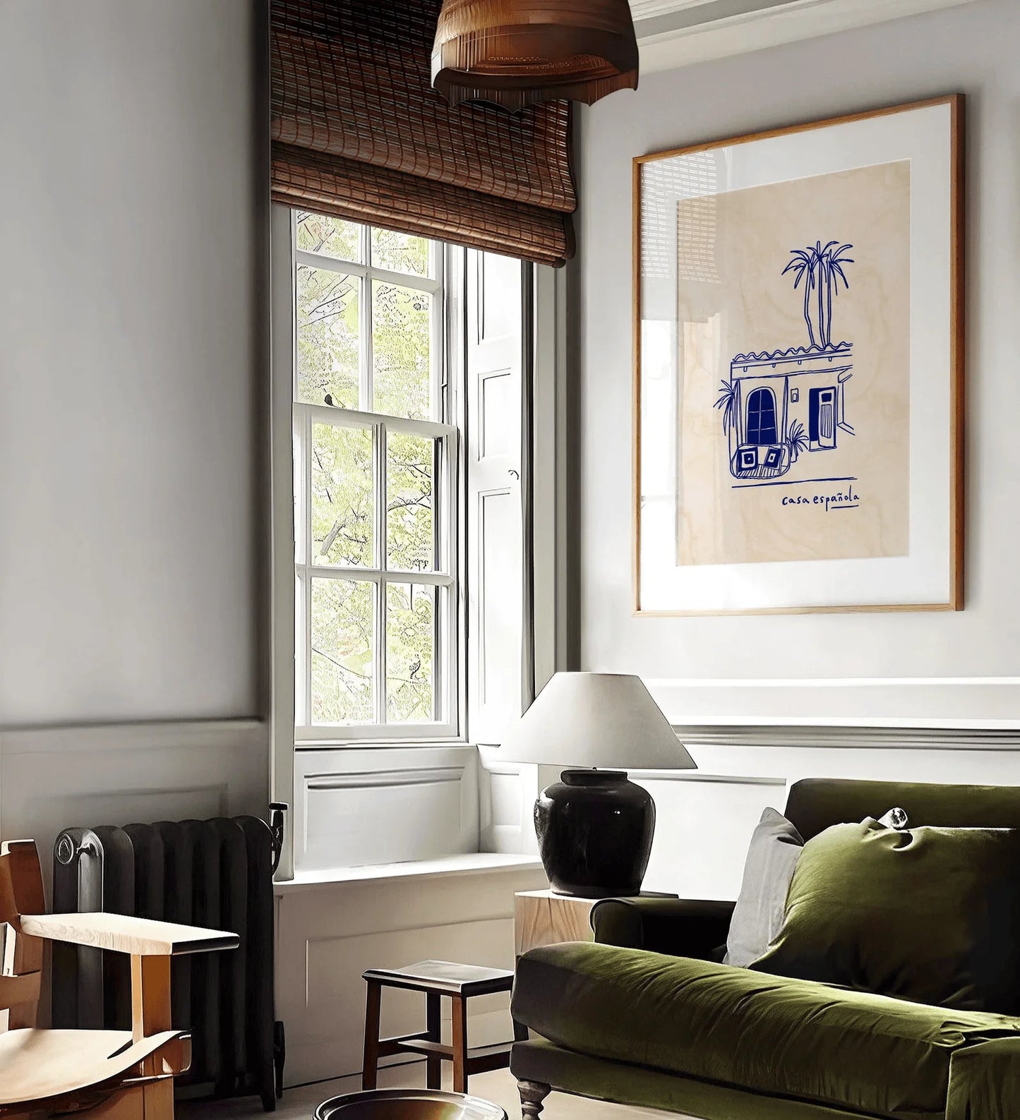 Casa Española Canvas Print – Spanish House Minimalist Wall Art