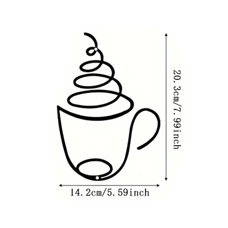 Illustration of a cup with whipped cream and measurements on a white background