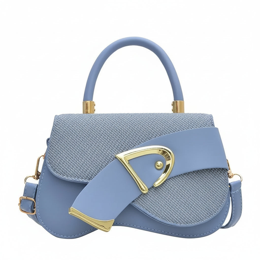 minimalist womens shoulder bag grey gold detail