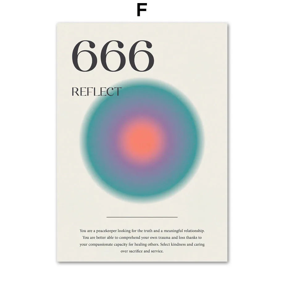Poster with '666 REFLECT' design on a white background