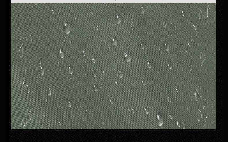 Water droplets on a textured green surface